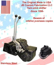 NP-205 stainless twin-stick shifter Ford style Transfer Case Shifter PN NP205F