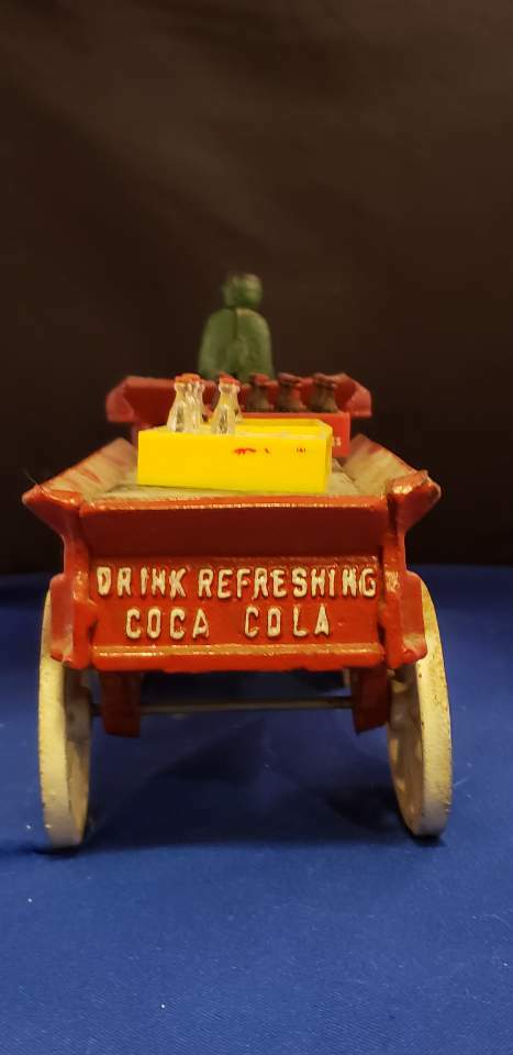 COCA-COLA Cast Iron Horse Drawn Wagon Replica Vintage | eBay