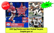 2002 Leaf Rookies and Stars Football 1-250 You pick, Complete your set