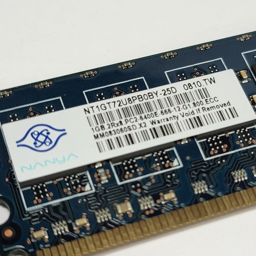 Nanya 1GB 2Rx8 PC2-6400E ECC NT1GT72U8PB0BY-25D from Dell PowerEdge R200 SVP - Picture 19 of 24