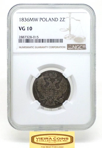 1836MW Poland 2Z, NGC VG 10 - #B26554