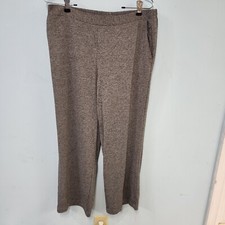 Alfred Dunner Pants Sz 14P Gray/Black Heather Elastic Waist in Back Pockets