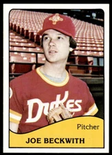 1979 TCMA Joe Beckwith #20 Team Card Albuquerque Dukes