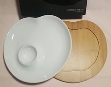 Gorham Bamboo Party Chip And Dip Tray Set - New In Box