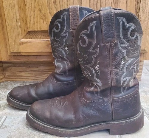 Justin Arbeitsstiefel Amarillo Sicherheit Zehen Arbeit Herren Größe 10D Arbeit - Bild 2 von 10