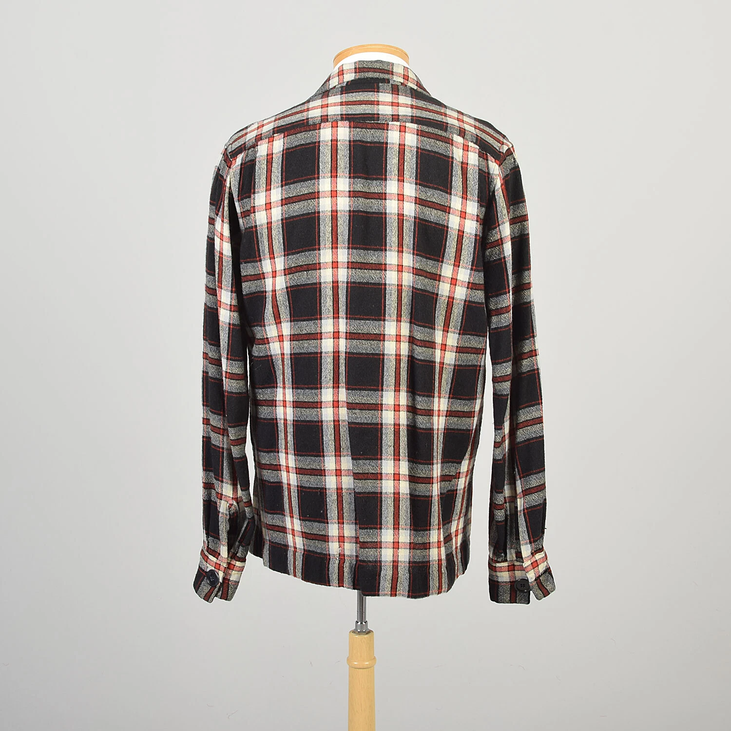 unknown 1950s plaid white blue rockabilly lightweight jacket