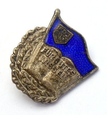 VINTAGE GERMANY 1960s FDJ DDR BOOK COMMUNIST SOCIALISM MARX PIONEER PIN BADGE