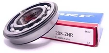 SKF 208 ZNR Ball Bearing, Metal Shelded ONE Side + Snap Ring Max. Load 40x80x18