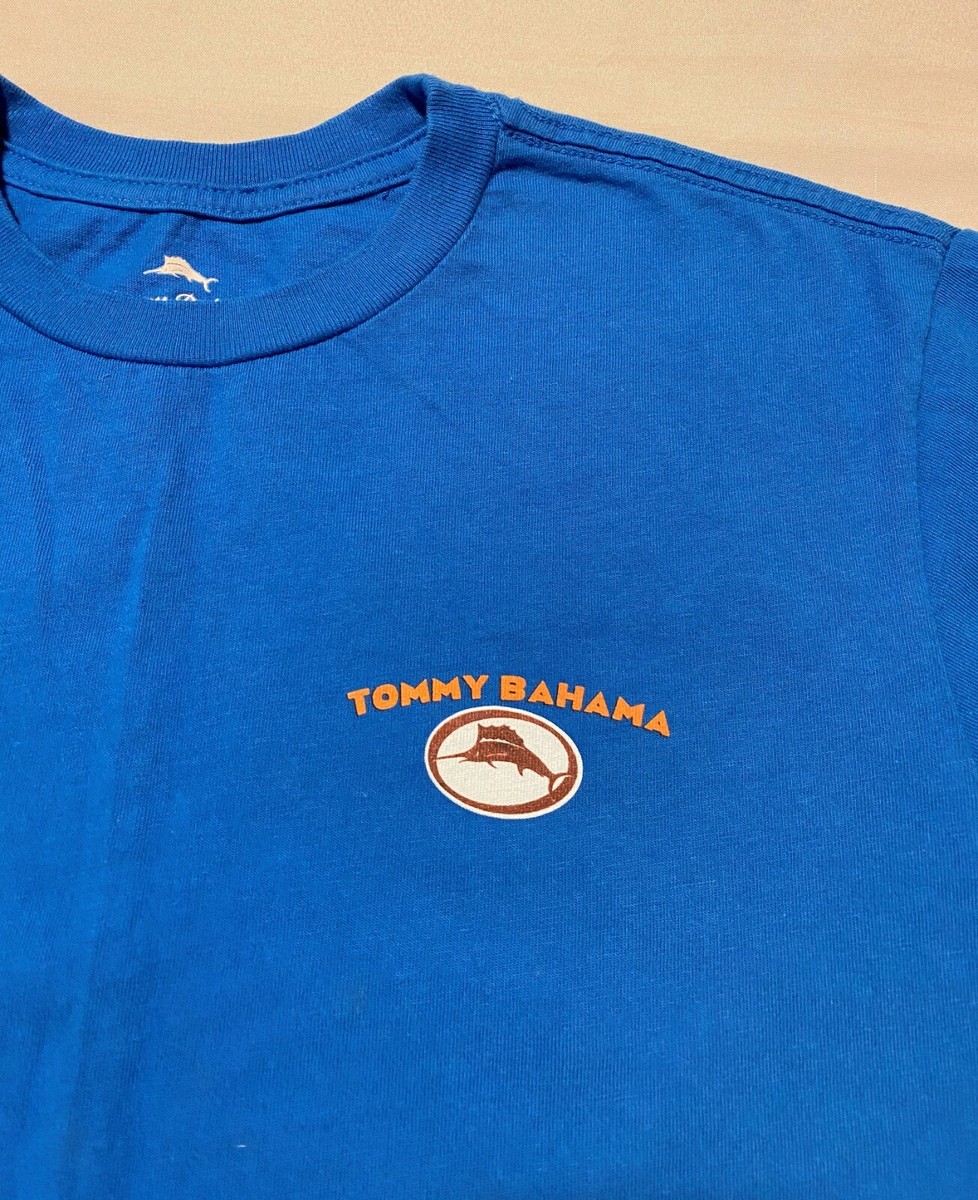 Tommy Bahama Relax Biker Bar Blue Men's T-Shirt 100% Cotton Sz S View 5