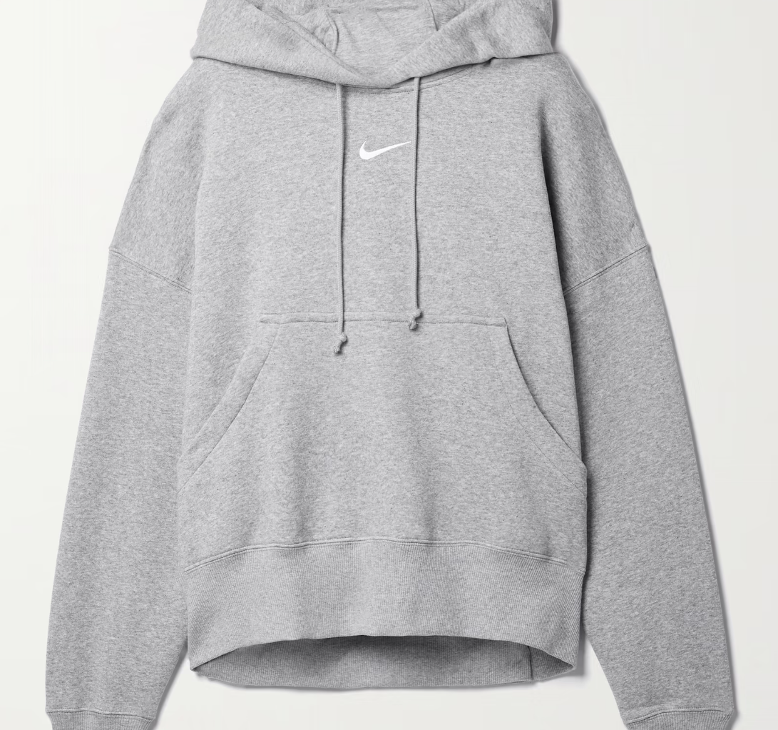 Nike Women's Phoenix Fleece Oversized Pullover Hoodie Gray DQ5858