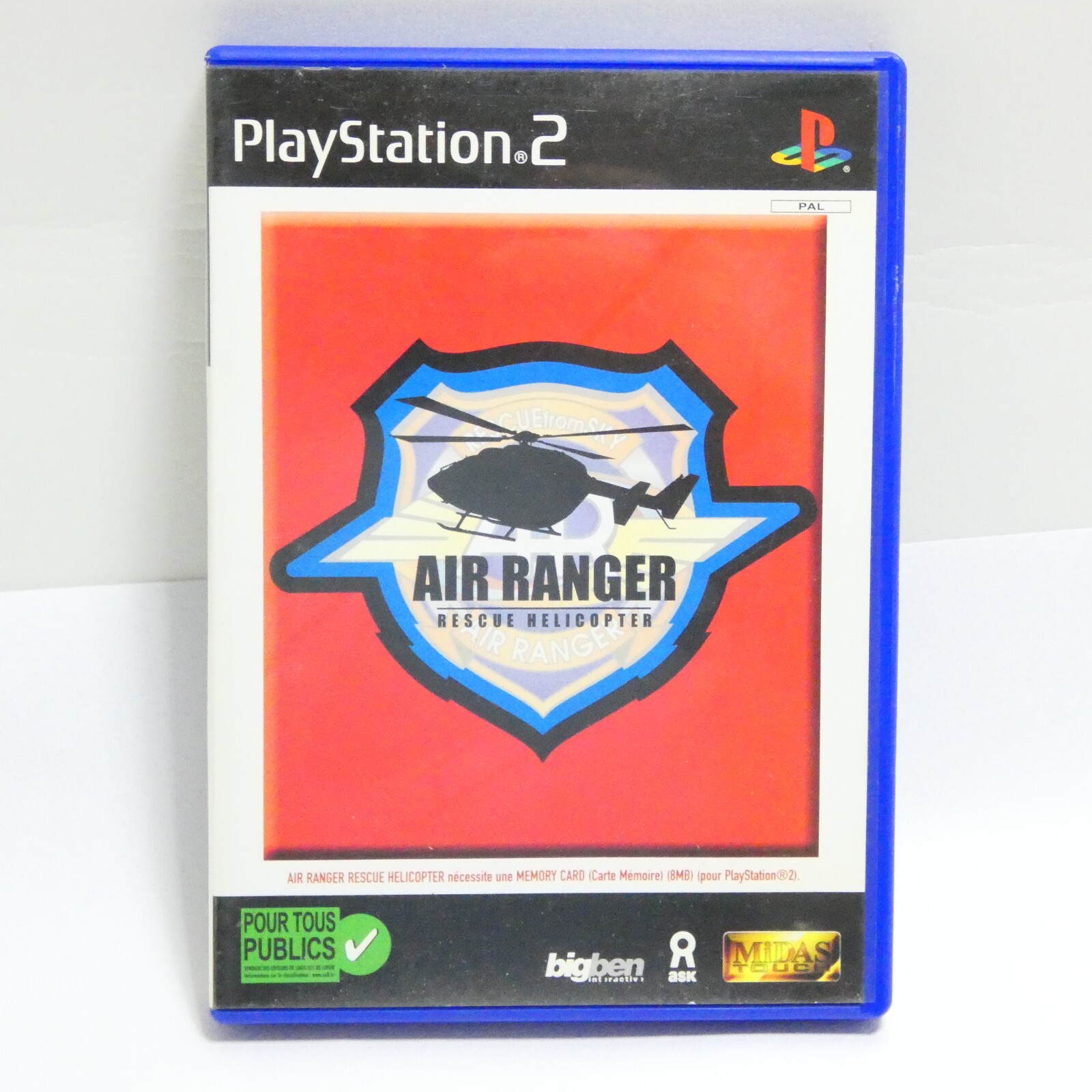 AIR RANGER RESCUE HELICOPTER JEU PS2 SANS NOTICE CONSOLE PLAYSTATION 2 PAL FRA