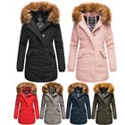 Marikoo Damen Winter Jacke Stepp Parka Mantel Winterjacke gefüttert Karmaa Prin
