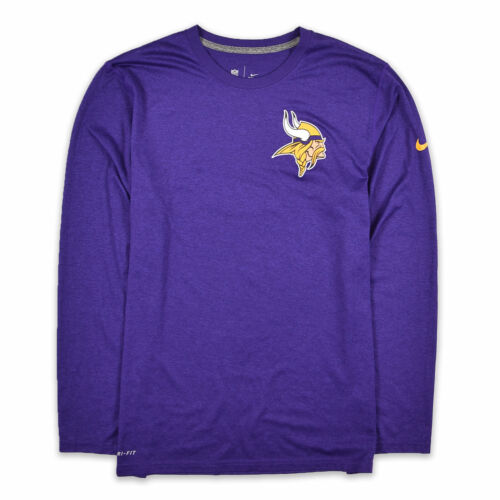 Nike Herren Longsleeve Shirt Langarm Gr.L Minnesota Vikings Dri-Fit Lila 92965 - Afbeelding 1 van 3