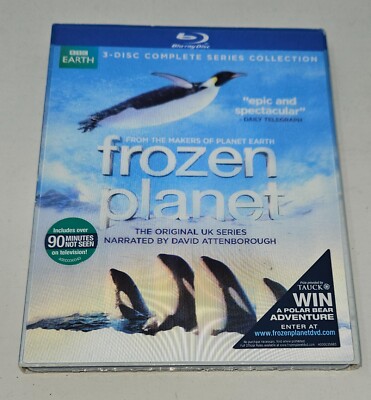 Frozen Planet: Complete Series (Blu-ray, 3-Disc Set w/ Lenticular Slipcover) NEW