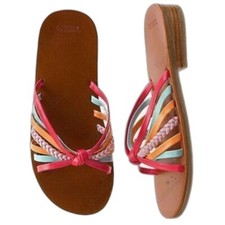 NEW Gymboree Girls Sandals 9 3 4 Tropical Garden shoes slides pink brown aqua