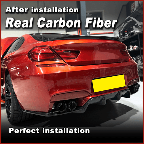 Carbon Frontspoiler Frontlippe Heckdiffusor Bodylit Passt für BMW F06 F12 F13 M6 - Picture 9 of 13