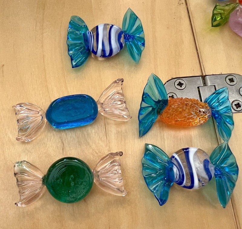 Murano crystal candies set Of 5