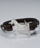 Airedale Armband Echtes Lederband In Sterling Silber Luce