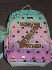 ombre foil dot initial backpack