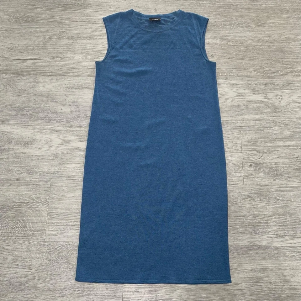 Vestido AKRIS para mujer 4 copa tejida sin mangas sin mangas cuello redondo lápiz lino fluido Foto 2 de 4