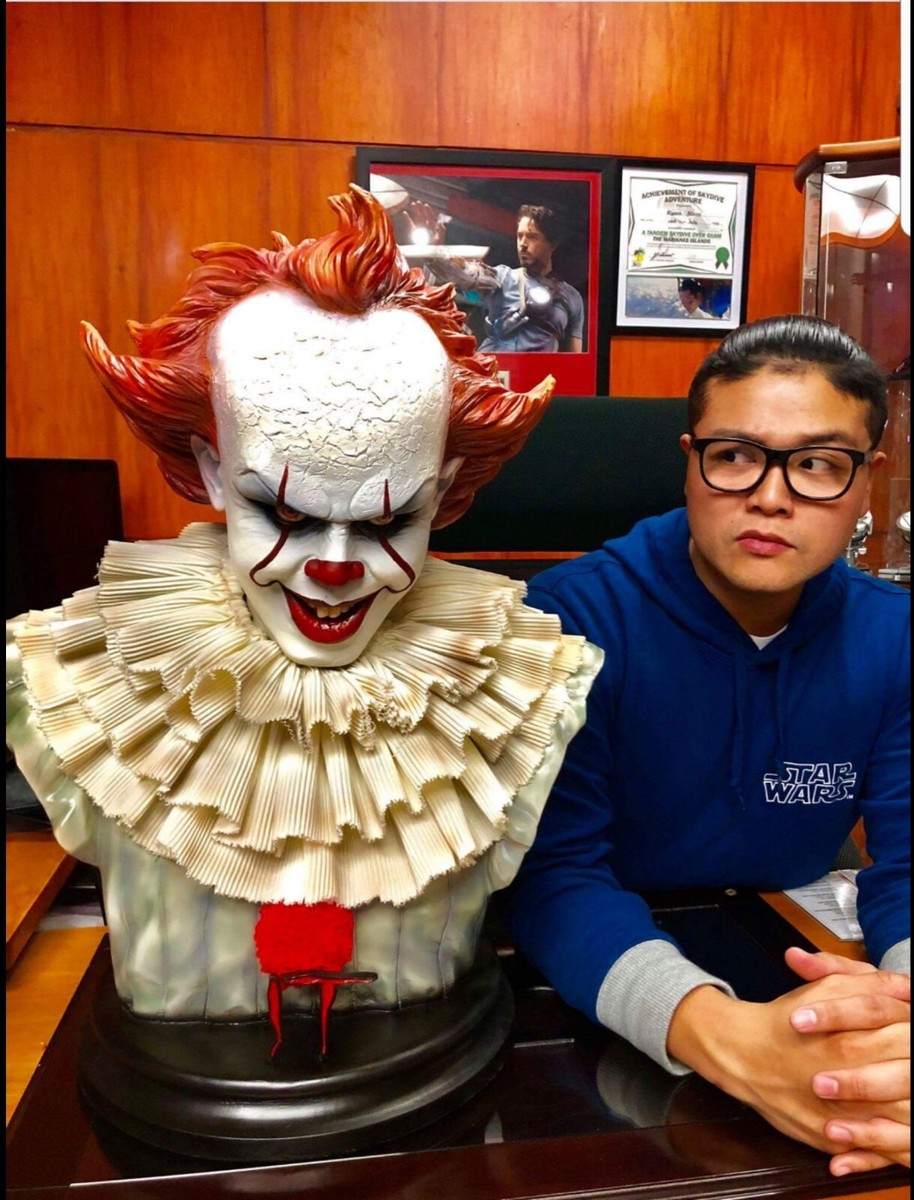 PENNYWISE IT LIFE SIZE BUST 1:1 STATUE MAQUETTE - STEPHEN KING +