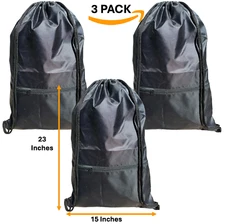 NEW!Drawstring Gym Bag, Large Sports Backpack String Swim Drawstring Bag(3 Bags)