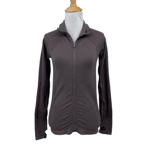 Fabletics Jacket Womens M Medium Deep Mauve Delta Vented Fit Long Sleeve Zip Up