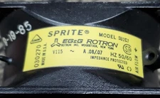 COMAIR ROTRON SPRITE SU2C7 AXIAL FAN 030270 V115 A.08/.07 HZ 50/60 MADE IN USA
