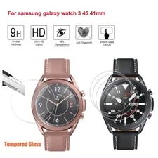 2 Pack For Samsung Galaxy Watch 3 41mm 45mm Tempered Glass Screen Protector Film