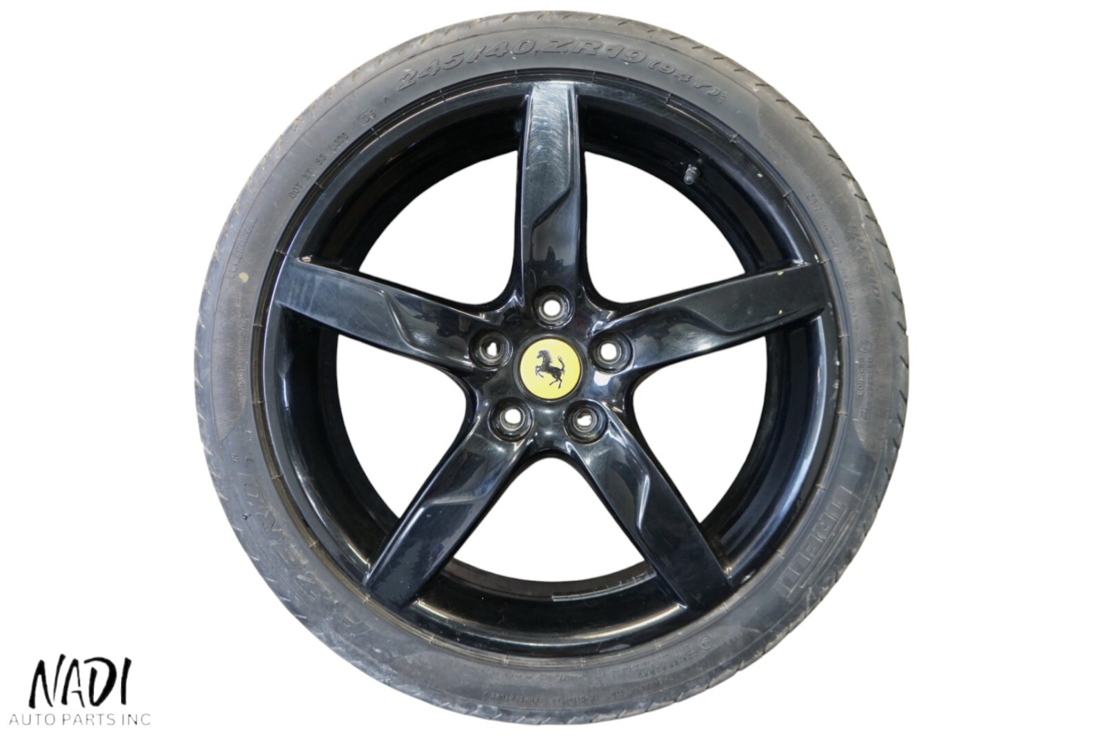 2009 - 2014 FERRARI CALIFORNIA BLACK 19 INCH 19X8 FRONT WHEEL RIM OEM 301960