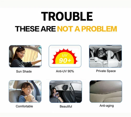 2pcs Car UV Sun Shade Curtains Sides Window Visor Mesh Cover Shield Protection - Picture 12 of 12