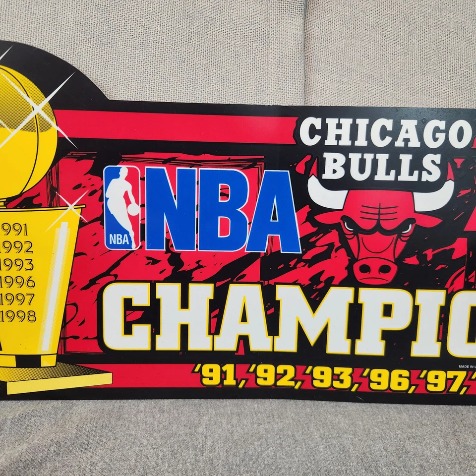 Wincraft Sports Sign NBA Chicago Bulls 6X Champions 1998 USA Basketball NEW - Image 3 of 4
