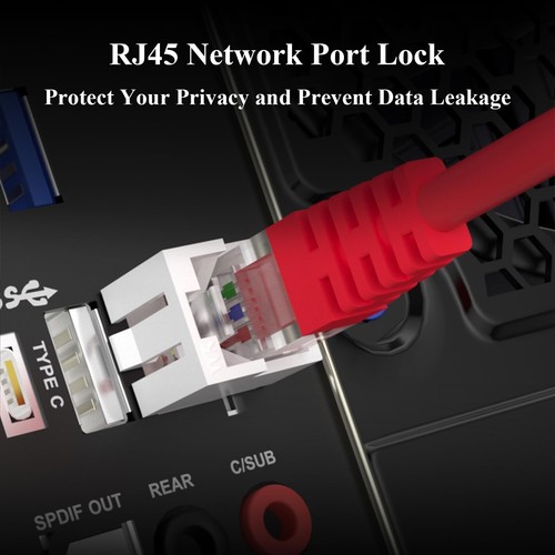 20PCS RJ45 Network Port Blocker and Dust Cover with 1 Key, Network Port Lock,... - Picture 2 of 6
