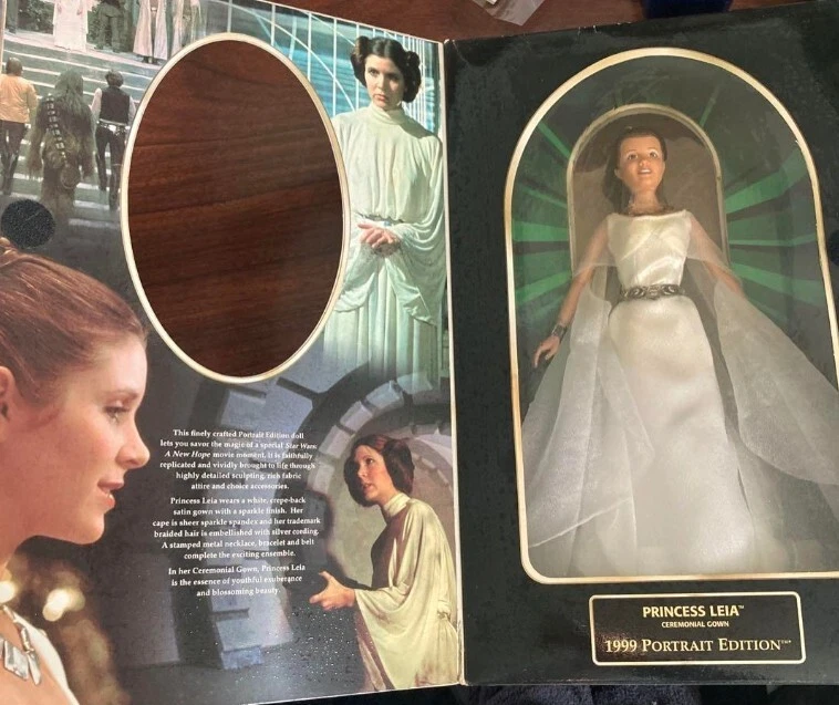 Figura de la princesa Leia de Star Wars lanzada por TOMY 1999 EDICIÓN RETRATO rara Foto 2 de 4