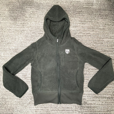 American Eagle Size S Girls Youth Full Zip Hoodie Sherpa Long Sleeve Green