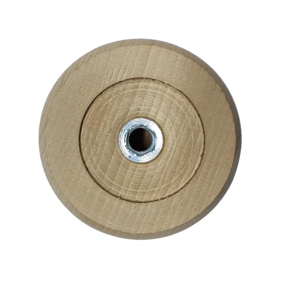 Piede in Legno di Faggio grezzo per Mobili ø 93 x H 100 mm - cod. 50002 - Immagine 2 di 2