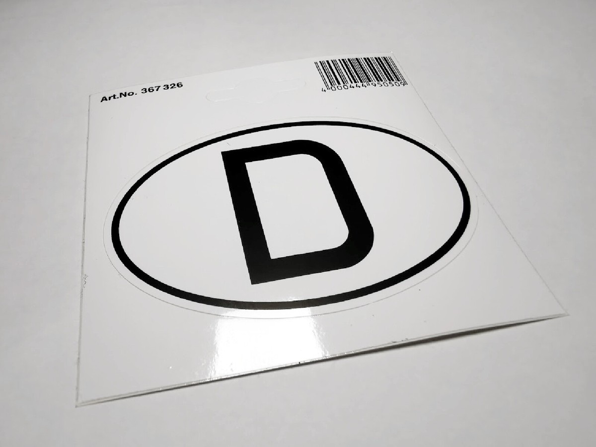D-Schild Aufkleber Für Auto – Deutschland-Kennzeichen Aufkleber 9 Cm – Waschanlagensicher