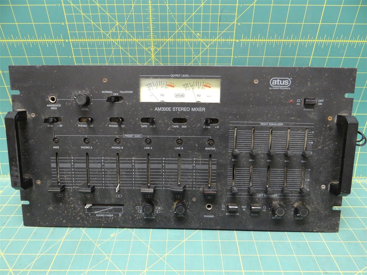 Audio Technia Atus AM300E Stereo Mixer Turns on For Parts | eBay