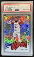 2020-21 Panini Crown Royale LeBron James Kaboom! SSP #4 Lakers PSA 7