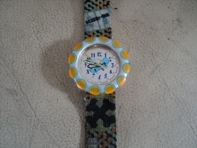 Swatch Flik Flak Scooby Doo Kids Swiss Made ETA 2006 verspiegelt Quarz Uhr GWO