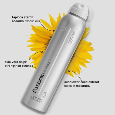 FATBOY  Tousle & Go Texture Spray 6 oz-Adds Volume & Lift Absorbs Oil Vegan NEW!