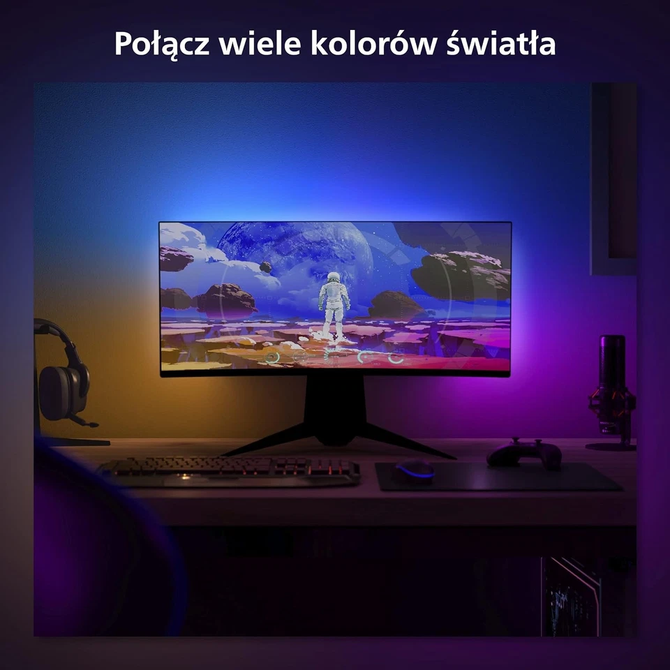 Philips Hue Play Gradient Striscia LED per monitor 32 - Immagine 4 di 4