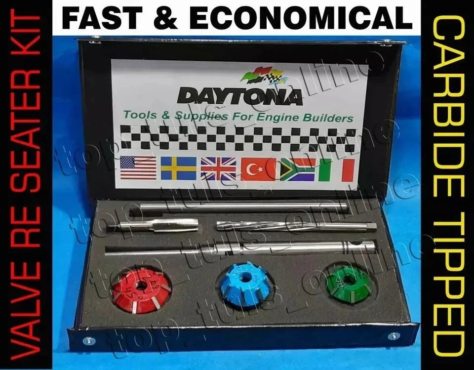 9x DAYTONA VENTILSITZFRÄSER SET HARTMETALL FORD Y-BLOCK V8 SMALL BLOCK - Bild 3 von 4