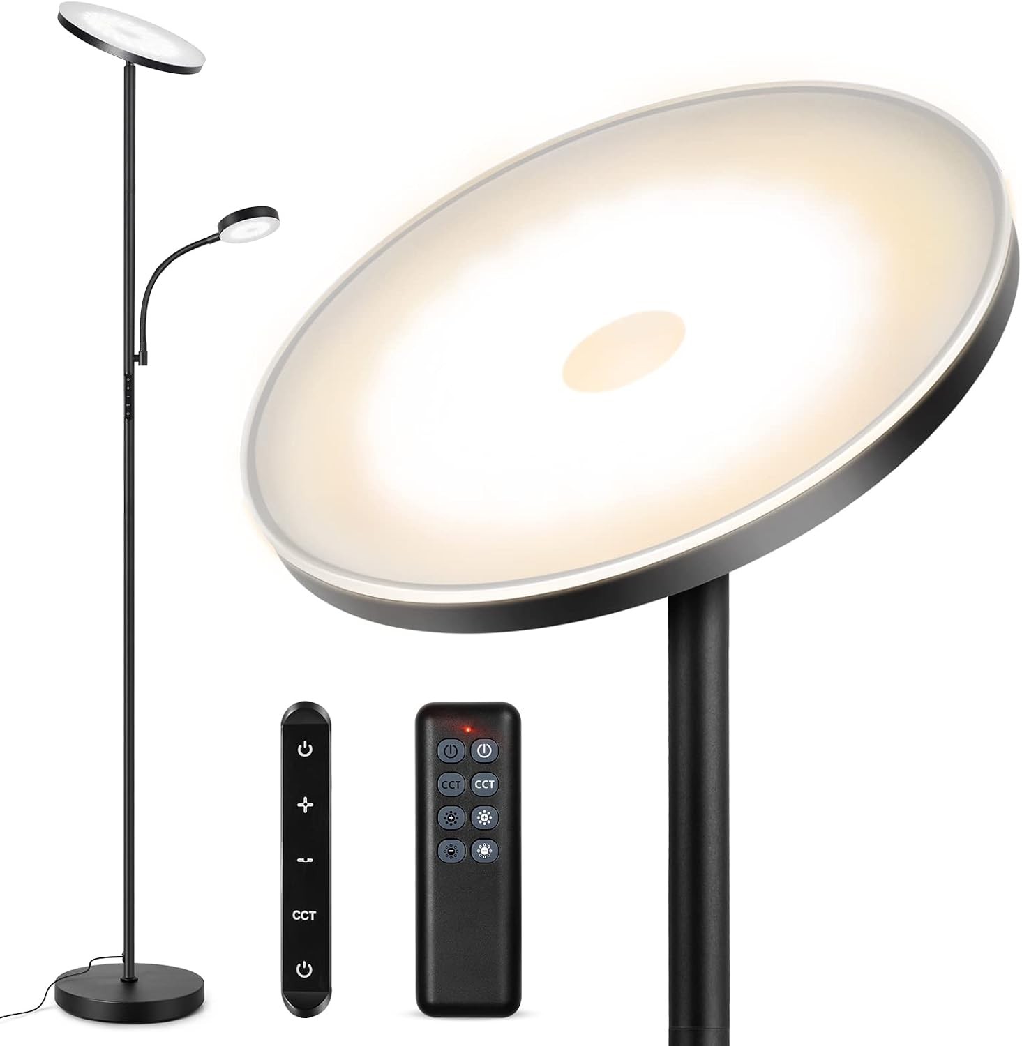 OUTON Lampada da Terra LED, 42W/3600LM 126 LED Lampada da Pavimento Moderna con foto 2