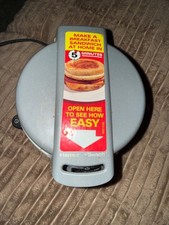 Hamilton Beach 25475 Breakfast Sandwich Maker - Silver Used Great Condition 