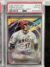 2020 Shohei Ohtani Topps Fire Gold /10 Auto PSA 10 Pop 1