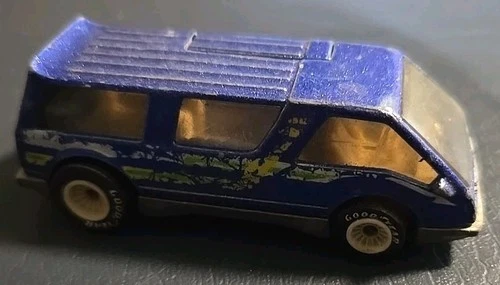 Vintage 1983 Mattel Hot Wheels Real Rider Blue Dream Van XGW Gray Rims