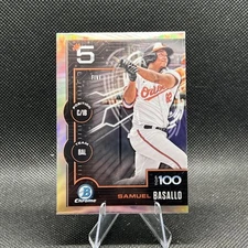 2025 Bowman Chrome SAMUEL BASALLO RC Scouts TOP 100 #5 #BTP-5 Orioles