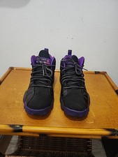 Kids JORDAN JUMPMAN TEAM II 820276 - 017 Size 7Y Blk/Fierce/purple
