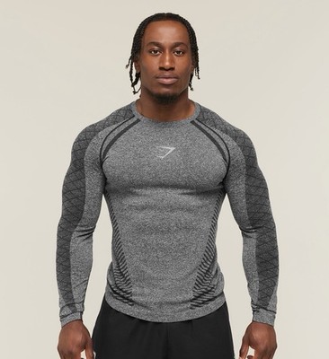 2026 Gymshark Devant Black Seamless Sz M Longsleeve PRESALE